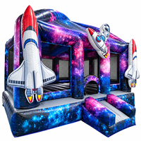 Château gonflable commercial Ceyu sur le thème de l'espace, en PVC, avec design fusée astronaute, pour événements et locations de fêtes pour enfants