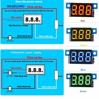 DC 0-10A Ammeter Arus Listrik Digital, Ammeter Amp Tester Meter 0.36 Inci