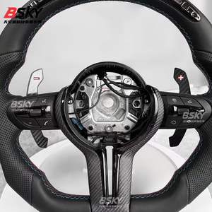 Volante Deportivo <span class=keywords><strong>de</strong></span> Cuero Red Label para Modelos 320/<span class=keywords><strong>525</strong></span>/E90/F70/E71/E84/E89/E92/E91/E89/E87 con Conexión para Teléfono Móvil y LED - Product Image 1