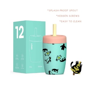 BPA-Free 12oz 22oz Kids Toddlers Cups Spill-proof Straw Insulated Stainless Steel Tumblers Vacuum Flasks Thermoses for Children - Product Image 3