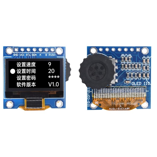 SSD1315 Combination Module 0.96-inch OLED Display with a Rotary Encoder and a Three-position Dial Switch