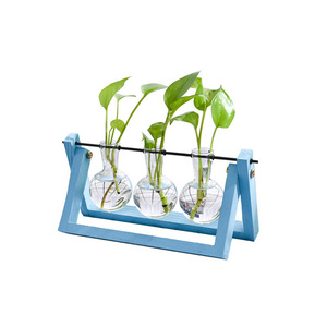 Wholesale Plant Terrarium With 3 Bulb Vase Wooden <b>Stand</b> Desktop Propagation Stations for Hydroponic Plants Home Garden Decor - Product Image 1