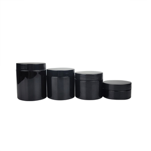 Vasetti di crema per la cura della pelle in <span class=keywords><strong>plastica</strong></span> nera <span class=keywords><strong>50</strong></span> <span class=keywords><strong>ml</strong></span> 80 <span class=keywords><strong>ml</strong></span> 100 <span class=keywords><strong>ml</strong></span> 150 <span class=keywords><strong>ml</strong></span> 200 <span class=keywords><strong>ml</strong></span> 250 <span class=keywords><strong>ml</strong></span> crema per la pulizia del corpo contenitore per animali domestici con coperchio - Product Image 4