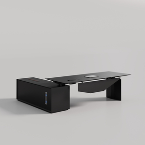 CEO Boss Management Executive Office <b>Desk</b> L Shaped Executive Office <b>Desk</b> with Comfortable Chair - Product Image 5