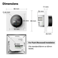 Termostato Inteligente WiFi BEOK para Sistemas de Calefacción Doméstica, Control de Temperatura Ambiente por Aplicación