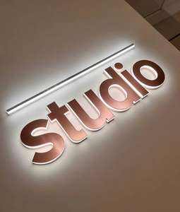 Letreros Retroiluminados de Alta Luminosidad Personalizados, Letreros de Acero Inoxidable para Negocios y Tiendas, Letreros 3D con Letras LED, Logotipo LED para Interiores, Letrero LED para Fachada de Tienda - Product Image 1