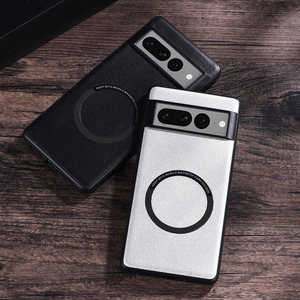 Funda Protectora Magnética de Cuero PU Anti-caídas para <span class=keywords><strong>Google</strong></span> Pixel 10 9 Pro XL 10 9 8 7 6 Pro 9a 8a 7a, Funda Trasera con Carga Inalámbrica - Product Image 2