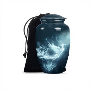 Urna de pájaro Fénix para cenizas, urna decorativa funeraria masculina y femenina, urna de cremación para cenizas de adultos con bolsa de terciopelo gratis - Product Image 1