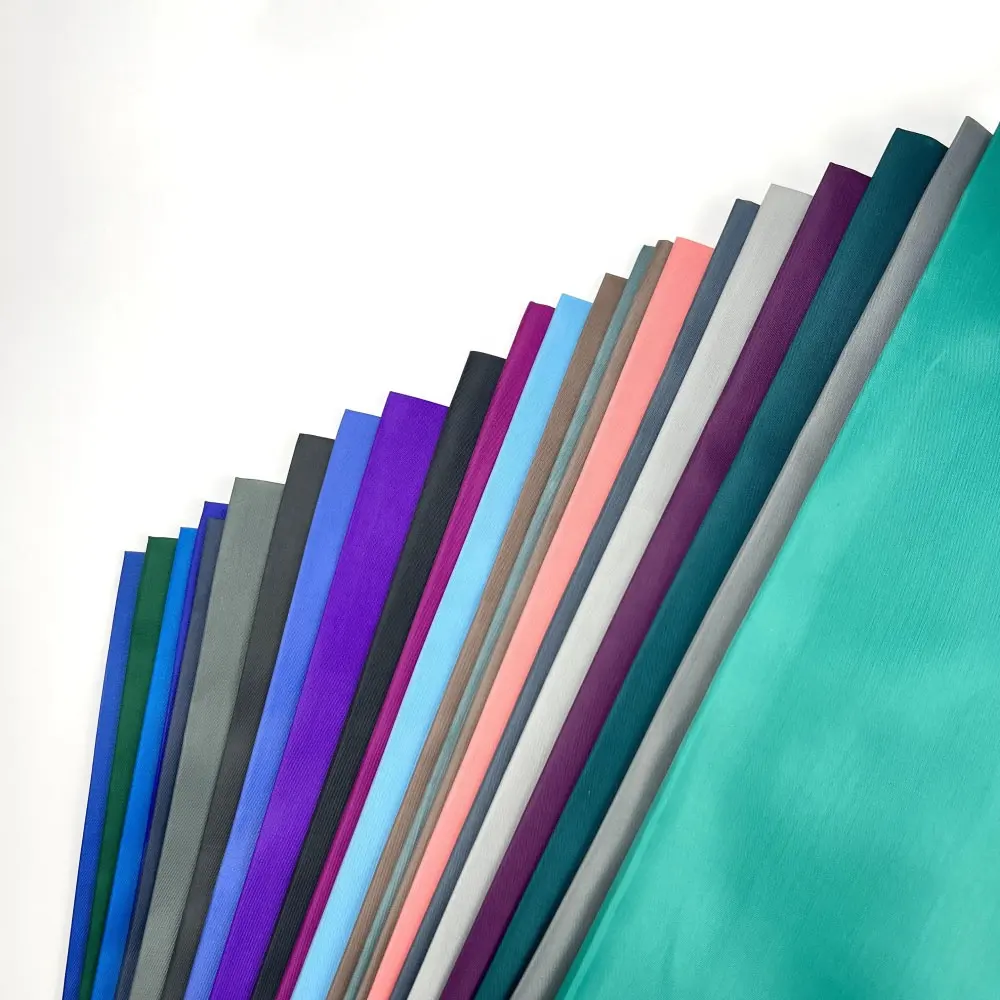 190t 100% polyester taffeta fabric supplier 실크 코팅 taffeta fabric 안 감 천 대 한 커튼