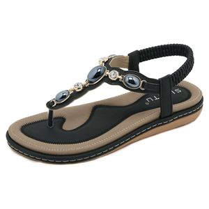 DZNPF Sepatu Setengah Sandal Wanita Sepatu Desainer Mewah Sepatu Kasual Wanita Sepatu Girt Musim Panas Sandal Pantai Datar Sepatu Wanita - Product Image 2