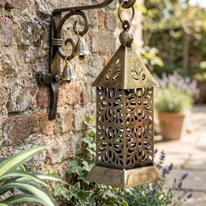 Wholesale Antique <b>Brass</b> Modern Style Outdoor Hanging Metal Candle Holder <b>Lanterns</b> Home Decoration Handmade Durable - Product Image 2