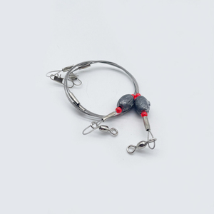 Pesca huevo plomo peso aparejos platija plataforma agua salada pesca alambre líder con huevo plomo - Product Image 3