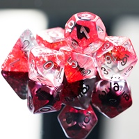 Pour Udixi Logo personnalisé donjons et Dragons RPG Poker motif résine plastique polyédrique Cube jeu de dés ensemble