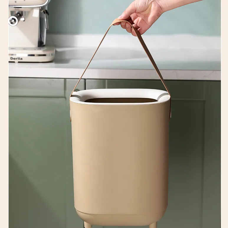 Einfaches Design Hochwertige Innen papier behälter Korb behälter Küchen plastik 16L Günstige hängende Mülleimer