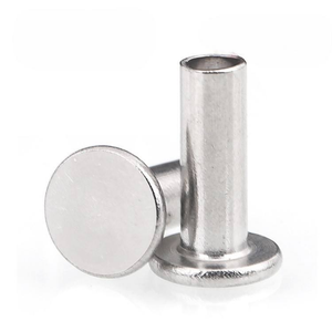 Remache semitubular de acero inoxidable DIN7338 304 316 M2 M2.5 M3 M4 M5 M6 con cabeza plana delgada y extremo hueco - Product Image 1