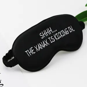 Bulk Funny Sleep Silk Eye Sleeping Mask With Adjustable Strap Blackout Eye Mask For Night Silk Blindfold Eye Cover Mask