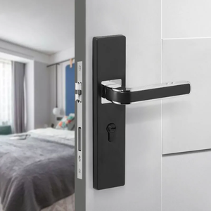 Cerradura Silenciosa para Manija de Puerta con Diseño Ambidiestro, Fácil Instalación, Ajuste Universal, Panel Engrosado, Pomo de Puerta Negro - Product Image 6