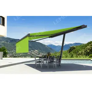 Tovagliolo da esterno a scomparsa per piscina con tenda da sole a braccio automatico impermeabile Patio elettrico a scomparsa per esterni