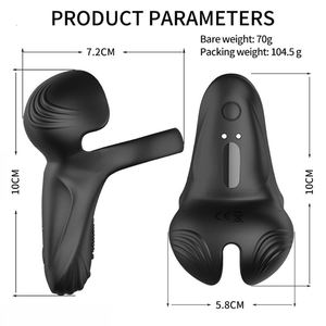 Anneau <span class=keywords><strong>de</strong></span> Masturbation Électrique pour Homme, Anneau Vibrant Électrique en Silicone Rechargeable, Anneau <span class=keywords><strong>de</strong></span> Retardement Masculin, Appareil <span class=keywords><strong>de</strong></span> Bien-être Intime - Product Image 3
