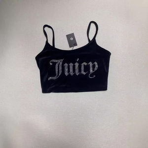 Nouveau style européen et américain, <span class=keywords><strong>camisole</strong></span> courte sexy avec strass, motif uni en velours, haut tendance pour fille, best-seller sur AliExpress - Product Image 3