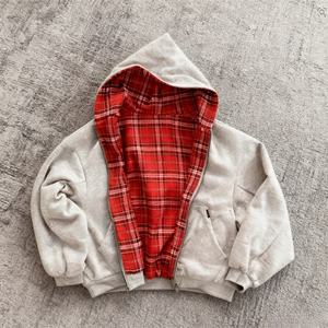 <span class=keywords><strong>Felpe</strong></span> Oversize Reversibili Personalizzate per Uomo, Alta Qualità 100% Cotone, Casual di Lusso, Design a Quadri Foderato, Felpa Streetwear - Product Image 1