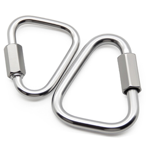<span class=keywords><strong>Mousqueton</strong></span> de sécurité triangulaire en acier inoxydable 304 à verrouillage rapide pour l'escalade et la protection contre les chutes - Product Image 1