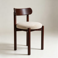 Chaise de salle à manger moderne en bois naturel tressé à la main - Design ergonomique léger et durable pour une utilisation en intérieur/extérieur, appartements, hôtels