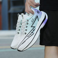 Chaussures de marathon unisexes imperméables, respirantes, avec empeigne en mesh, pratiques, durables, en tissu hautement élastique, motif mosaïque cool, confortables