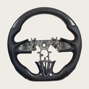 Volant de course personnalisé en fibre de carbone, convertible, pour <span class=keywords><strong>Infiniti</strong></span> Q50 Q50L Q60 Q30 QX30 avec cuir perforé – Offre Spéciale - Product Image 6