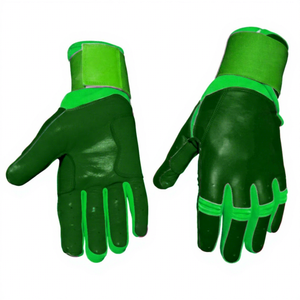 Gants de frappe en cuir vert SAAR INDUSTRIES, ambidextres, avec fermeture auto-agrippante, support de poignet durable, unisexe, pour entraînement adulte - Product Image 1