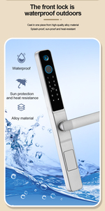 Tuya kunci pintu pintar luar ruangan cerdas kode ramping anti-intip bahan aluminium desain tahan air - Product Image 6