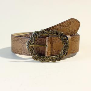 <span class=keywords><strong>Ceinture</strong></span> pour femme rétro millénaire Hot Girl Y2K bohème taille décorative en cuir vieilli et PU match facile avec boucle en alliage - Product Image 2