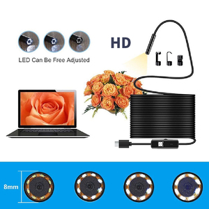 กล้องส่องตรวจสอบแบบ HD พร้อมไฟ LED ปรับได้ 8 ดวง ความยาว 5 เมตร แบบกึ่งแข็ง ทนทานต่อการใช้งาน กันน้ำได้ - Product Image 2