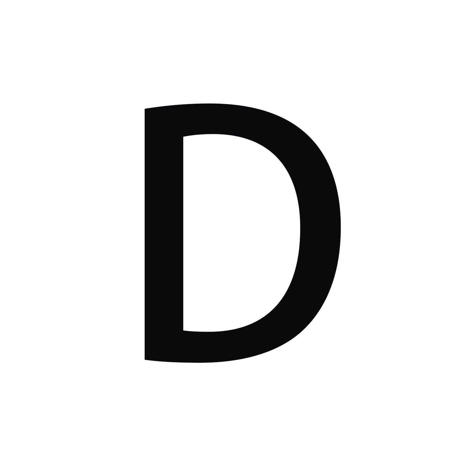 Style 1 letter D