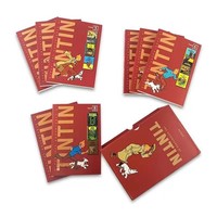 Vente en gros d'un ensemble de 8 livres reliés en couverture rigide, l'histoire de Tintin, livre pour enfants