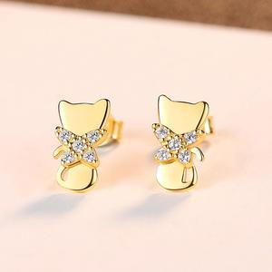 <span class=keywords><strong>Orecchini</strong></span> CZCITY in <span class=keywords><strong>Argento</strong></span> 925 Coreano con Zirconi per Donne, Design a Forma di Animale, Gioielli di Lusso, <span class=keywords><strong>Orecchini</strong></span> a Forma di <span class=keywords><strong>Gatto</strong></span> - Product Image 5