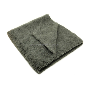 Paño de limpieza de coche de microfibra de pila larga y corta sin bordes de 40x40cm 400 GSM para detalles automáticos Toalla de lavado de coches - Product Image 2