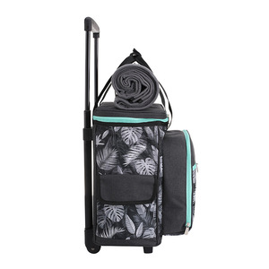 2021 New Tableware Picnic Bag Set Outdoor Portable Thermal Insulation Cold Storage Quad Camping Picnic <strong>Trolley</strong> Bag - Product Image 3