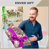 Vente en gros Boîte cadeau en acrylique pour collation Plateau pour fruits secs Plateau pour bonbons Boîte de rangement en acrylique