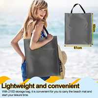 Chaise de plage CE avec dossier, pliable, légère, tapis de plage inclinable, siège de relaxation rembourré portable avec sangle de transport et poche zippée
