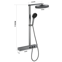 Ensemble de colonne de douche murale en laiton de luxe pour salle de bain, vente flash, système de douche eau chaude et froide