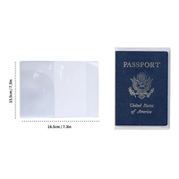 Logo personnalisé givré transparent voyage étanche en plastique transparent porte-passeport couverture conception personnalisée pour US UK porte-carte