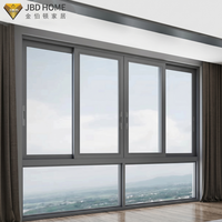 Ventanas Corredizas Horizontales Modernas de Aluminio con Malla de Acero Inoxidable y Doble Acristalamiento para Hoteles y Villas
