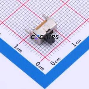 HX SS12D07VG3 Slide Switch Through hole Component (THT) Switch Single Pole Double Throw Rectangle Pin Header PC Pin 8.7mm - Product Image 1