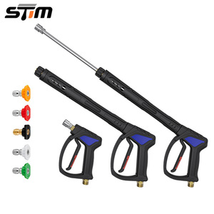 Pistola de agua a alta presión M22 con boquilla ajustable de 5800 Psi, pistola pulverizadora de acero inoxidable para lavado de autos, para lavadora de alta presión - Product Image 2