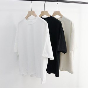 T-shirt a maniche corte <span class=keywords><strong>di</strong></span> <span class=keywords><strong>marca</strong></span> alla moda <span class=keywords><strong>abbigliamento</strong></span> da <span class=keywords><strong>uomo</strong></span> in puro cotone con vestibilità squadrata e serigrafia multicolore da 240 grammi in tessuto - Product Image 6