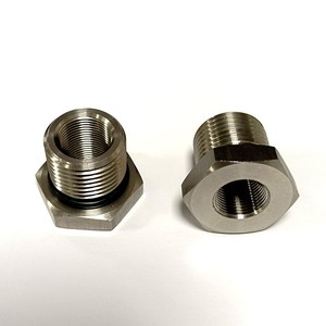 อะแดปเตอร์เกลียวสแตนเลส 304 ผลิตด้วยเครื่อง CNC, ข้อต่อหกเหลี่ยมขนาด 1/2-28 ถึง 3/4-16 สำหรับการปรับเปลี่ยนระบบเชื้อเพลิงยานยนต์ - Product Image 5