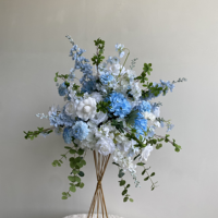 T-FT202 Centre de table en fleurs artificielles de haute qualité, fait main, 50 60 70 80 cm, boule de fleurs en soie pour la décoration de l'allée de mariage
