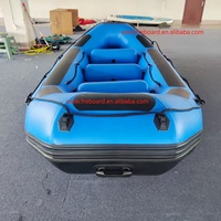 Bateau gonflable de radeau de rivière d'eau avec le bateau à rames rigide de ponton de PVC de tubes flottants avec le type plancher de faisceau