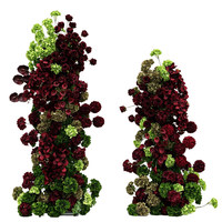 Arche florale M1044 bordeaux pour mariage, roses rouges foncées et hortensias, pour décoration de scène et toile de fond d'événements et de fêtes